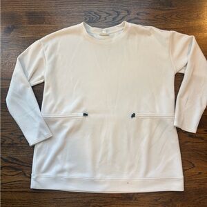 J. Jill fit Long Sleeve white Top cinched waist size M